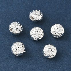 Серебро Латунные микропаве из прозрачного кубического циркония, забитый плоский круглый, стойки покрытие, долговечный, без свинца и без кадмия, серебряные, 7.5x7x7.5 мм, отверстие : 1.7 мм