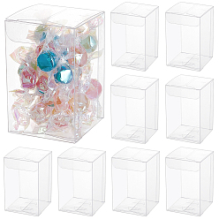Clear Rectangle PVC Packaging Boxes, Transparent Gift Case, Clear, 5x5x8cm