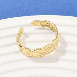 Настоящее золото 18K 304 из нержавеющей стали манжеты кольца, ионное покрытие (ip), реальный 18 k позолоченный, 6 мм