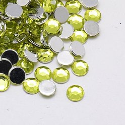 Шампанско-Желтый Акриловые стразы - кабошоны , граненые, полукруглый, шампанское желтый, 4x1.5 мм , около 10000 шт / мешок