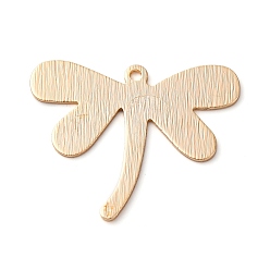 Настоящее золото 18K Латунные подвески, без кадмия, без никеля и без свинца, стрекоза, реальный 18 k позолоченный, 21.5x26.5x0.8 мм, отверстие : 1.4 мм