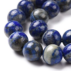 Lapis Lazuli Natural Lapis Lazuli Beads Strands, Round, 10mm, Hole: 1mm, about 37pcs/strand, 15.7 inch(40cm)