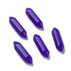 Dunkelblau Glasperlen, kein Loch, Kugel, dunkelblau, 22~23x6x6 mm