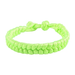 Бледно-Золотистый Браслеты из плетеного шнура из полиэстера, бледно золотарник, 7-1/8~8-5/8 дюйм (18~22 см)