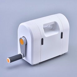 Белый Ручная машина для высечки и тиснения, для декоративно-прикладного искусства, скрапбукинг и изготовление карт, с режущими пластинами 2 шт., белые, 19.5x7.5x12 см