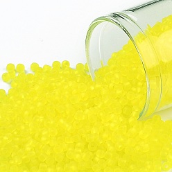 (12F) Matte Lemon Круглые бусины toho, японский бисер, (12 f) матовый лимон, 11/0, 2.2 мм, отверстие : 0.8 мм, Около 1110 шт / 10 г