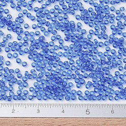 (RR150) Transparent Sapphire MIYUKI Round Rocailles Beads, Japanese Seed Beads, (RR150) Transparent Sapphire, 11/0, 2x1.3mm, Hole: 0.8mm, about 1100pcs/bottle, 10g/bottle