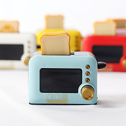 Бледно-бирюзовый Мини пластиковая хлебопечка, аксессуары для кукольного домика на кухне с микро-ландшафтом, притворяясь опорными украшениями, бледные бирюзовая, 25x52x36 мм