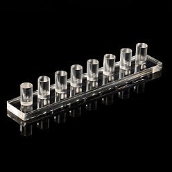 Clear Organic Glass Ring Displays, Clear, 40x230x34mm