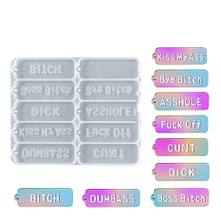 Rectangle Силиконовые формы для подвесок пищевого класса своими руками, формы для литья смолы, прямоугольные, 153x127x7 мм