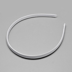 Mixed Color Plain Plastic Hair Band Findings, No Teeth, Covered with Cloth, Mixed Color, 120mm, 9.5mm