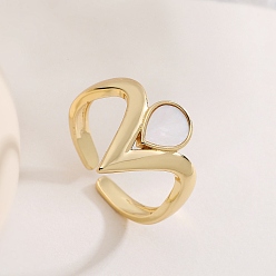 Cone Латунные открытые манжеты для женщин, с оболочкой синтеза, реальный 18 k позолоченный, конус, 17.5 мм, размер США 8 1/2 (18.5 мм)