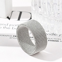 Нержавеющая Сталь Цвет 201 палец кольца из нержавеющей стали, широкое кольцо для унисекс, цвет нержавеющей стали, 10 мм, внутренний диаметр: 21 мм