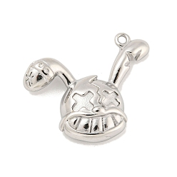 Stainless Steel Color Non-Tarnish 304 Stainless Steel Pendants, Rabbit Charm, Stainless Steel Color, 23.5x24.5x5.5mm, Hole: 1.6mm