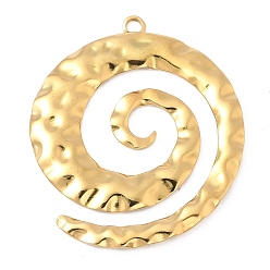 Золотой 304 подвески из нержавеющей стали, вихревые, ионное покрытие (ip), золотые, 47.5x41x2.5 мм, отверстие : 3 мм