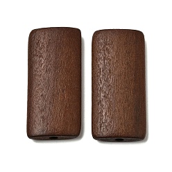 Кокосово-Коричневый Природных шарики древесины, окрашенные, прямоугольные, кокосового коричневый, 39.5x18.5x6.5 мм, отверстие : 3.5 мм