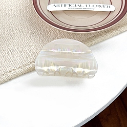 Белый Дым Полосатая тема акриловые заколки-коготь для волос, серый, 82 мм