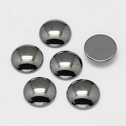 Non-magnetic Hematite Non-magnetic Synthetic Hematite Cabochons, Half Round/Dome, 4x4mm