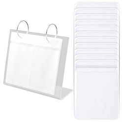 Прозрачный 1 Пластиковый органайзер для ювелирных изделий в стиле календаря из ПК для хранения ювелирных изделий, с 70 противоокислительными пакетами из ПВХ с застежкой-молнией, прозрачные, 3 дюйм 68 сетки: 17x5x16см