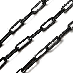 Черный 304 кабельные цепи из нержавеющей стали, несварные, вакуумное покрытие pvd, чёрные, 14x4.5x1 мм