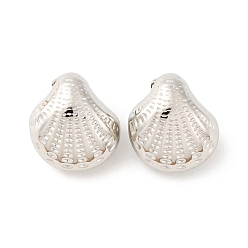 Платина CCB пластиковые шарики, формы раковины, платина, 11.5x10.5x7.5 мм, отверстие : 1.6 мм