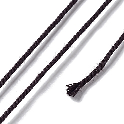 Кокосово-Коричневый Полиэфирный крученый шнур, круглые, для изготовления ювелирных изделий DIY, кокосового коричневый, 1 мм, около 49.21 ярдов (45 м) / рулон