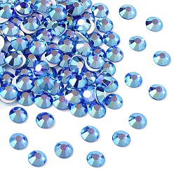 30050 200 Sapphire AB Preciosa® maxima crystal без горячей фиксации плоские камни, чешский хрусталь, срыв твердой мозговой оболочки, круглый(438 11 615 шатон-роза), 30050 200 сапфир аб, ss 16 (3.8~4 мм)