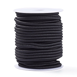 Черный Эластичный шнур, чёрные, 3.5 мм, около 20 м / рулон