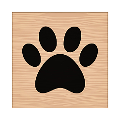 Paw Print 1штампы из бука, с листом штампа 1pc смолы, квадратный, аксессуары для альбомов, отпечаток лапы, 7.5x7.5x2.3 см