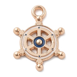 Anchor & Helm Подвески из сплава , с эмалью, подвески в морском стиле, якорь и штурвал, 18x13.5x1.5 мм, отверстие : 1.8 мм