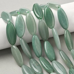 Зеленый Авантюрин Естественный зеленый авантюрин бисер нитей, лошадиный глаз , 29~30x12~12.5x5.5~6.5 мм, отверстие : 0.7~1 мм, около 13 шт / нитка, 14.96 дюйм (38 см)