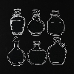 Прозрачный Набор водонепроницаемых наклеек для домашних животных на бутылку, декоративные наклейки, для бутылок с водой, портативный компьютер, багаж, чашка, компьютер, мобильный телефон, скейтборде, гитарные наклейки, прозрачные, 111~142x82~91x0.1 мм, 6 стиль, 3 шт / стиль, 18 шт / комплект