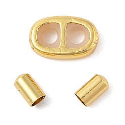Oro Extremos de cinta de latón con revestimiento de bastidor, con silicona, dorado, 6~13x3.5~8x3.5~3.5 mm, agujero: 0.8~2.5 mm