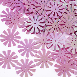 Орхидея Аксессуары для орнаментов, пластиковые пайетки / блестки из пвх, AB цвет, цветок, сиреневые, 16x0.2 мм, Отверстие : 1 мм , около 10000 шт / 500 г