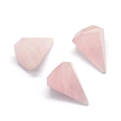 Quartz Rose Naturel a augmenté perles de quartz, perles non percées / sans trou, diamant, 22x20x30mm