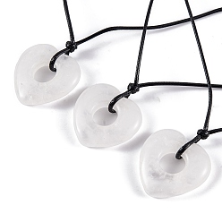 Хрусталь Ожерелья из натурального кварца, сердце, 19.29~28.35 дюйм (49~72 см)