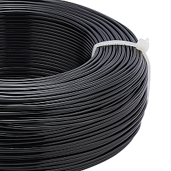 Черный Круглый анодированный алюминиевый провод, для изготовления ювелирных изделий, чёрные, 15 датчик, 1.5 мм, около 328.08 футов (100 м) / 500 г