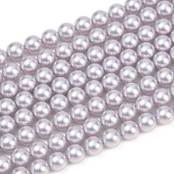 чертополох Матовые бусы пряди стекла жемчуг, круглые, чертополох, 8 мм, отверстие : 0.7 мм, около 51~52 шт / нитка, 15.94~16.02'' (40.5~40.7 см)
