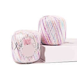 Орхидея Хлопчатобумажная сегментная окрашенная пряжа, для ткачества, вязание крючком, сиреневые, 1.2 мм, около 328.08 ярдов (300 м) / моток