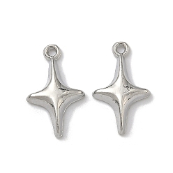 Платина Подвески из сплава , звезды прелести, стойки покрытие, без кадмия и без свинца, платина, 19x12x3 мм, отверстие : 1.2 мм