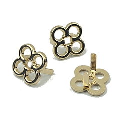 Doré  Rivets de fleurs en alliage, accessoires de décoration de sac à main, or, 1.9x1.9 cm