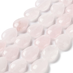 Quartz Rose Naturel a augmenté perles de quartz brins, larme, 17.5~18x13x6mm, Trou: 1.2mm, Environ 22 pcs/chapelet, 15.24 pouce (38.7 cm)