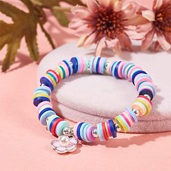 Mixed Color Flat Round Eco-Friendly Handmade Polymer Clay Beads, Disc Heishi Beads for Hawaiian Earring Bracelet Necklace Jewelry Making, Mixed Color, 6x1mm, Hole: 2mm, about 353~378pcs/strand, 17.7 inch