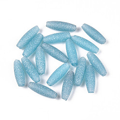 Светло-Голубой Стеклянные бусины прозрачных цветов, круглое отверстие, рис, Небесно-голубой, 10.5~11.5x3.5~4 мм, отверстие : 0.9~1 мм, Около 2780 шт / 500 г