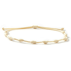 Кукурузный Шелк Регулируемые плетеные браслеты из полиэфирного шнура для дружеской пары, узел, цвет колоса кукурузы, 11.02 дюйм (28 см)