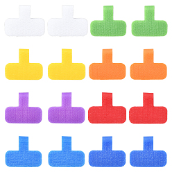 (52) Непрозрачная лаванда 30шт. нейлоновых этикеток на липучках для кабелей, кабельные стяжки с возможностью записи, разноцветные, 28.5x37.5x3 мм