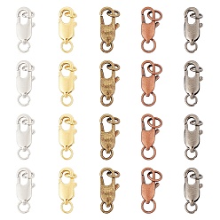 (52) Непрозрачная лаванда Карабин-лобстеры, латунные, разноцветные, 18x6 мм, отверстие : 3 мм, 50 шт / коробка