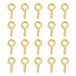 Золотой Железный винт с проушиной, за половину пробурено бисера, золотые, 10x5x1.2 мм, отверстие : 2.8 мм