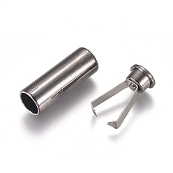 Gunmetal Alloy Cord Ends, Gunmetal, 21mm