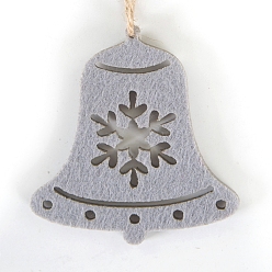 Christmas Bell Рождественские украшения из фетра, Рождественская елка из пеньковой веревки, подвесные украшения, Рождественский колокольчик, 85x85x5 мм